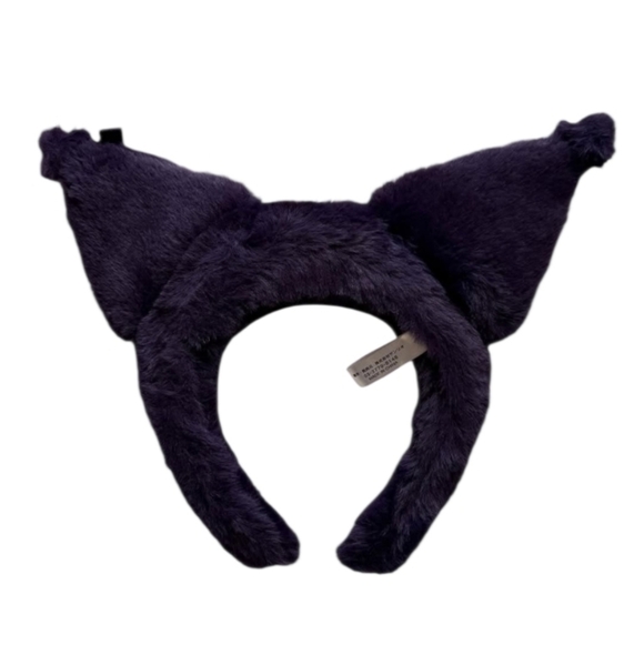 Sanrio Kuromi Crown Plush Faux Fur Headband 20th Anniversary Purple main image 5
